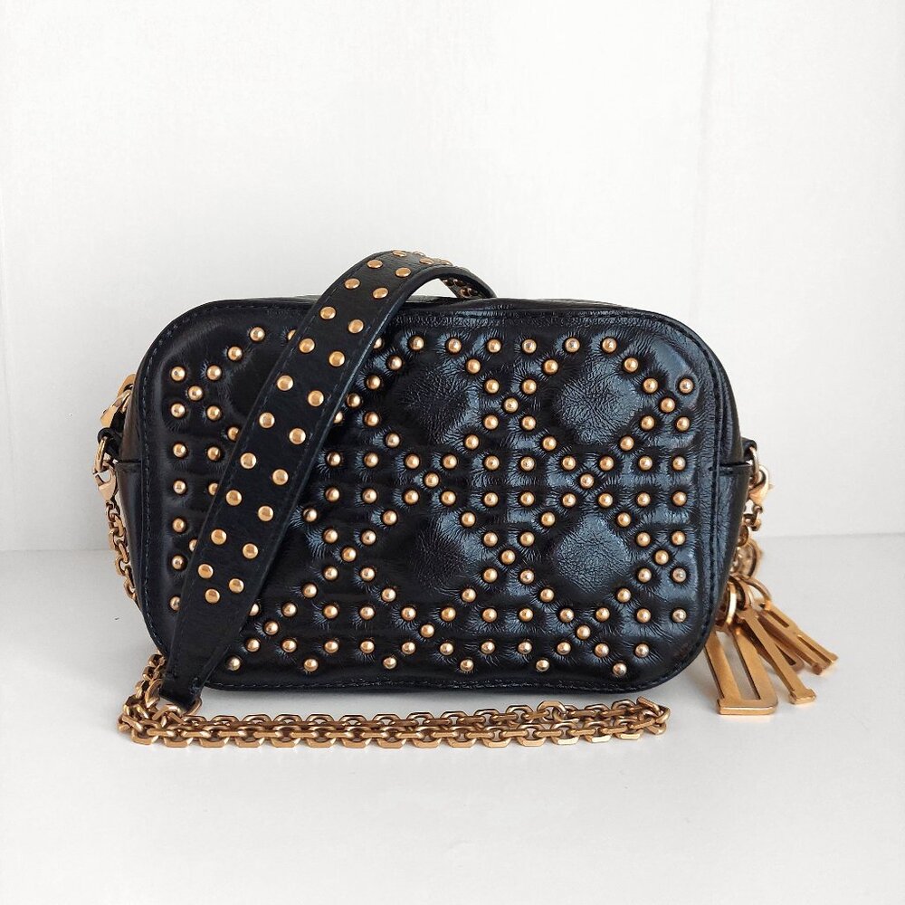Dior Studded Cannage Small Camera Bag Crossbody